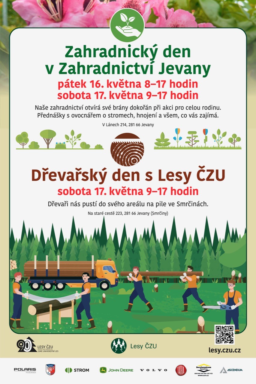 Dřevařský den s Lesy ČZU, Zahradnický den v Zahradnictví Jevany