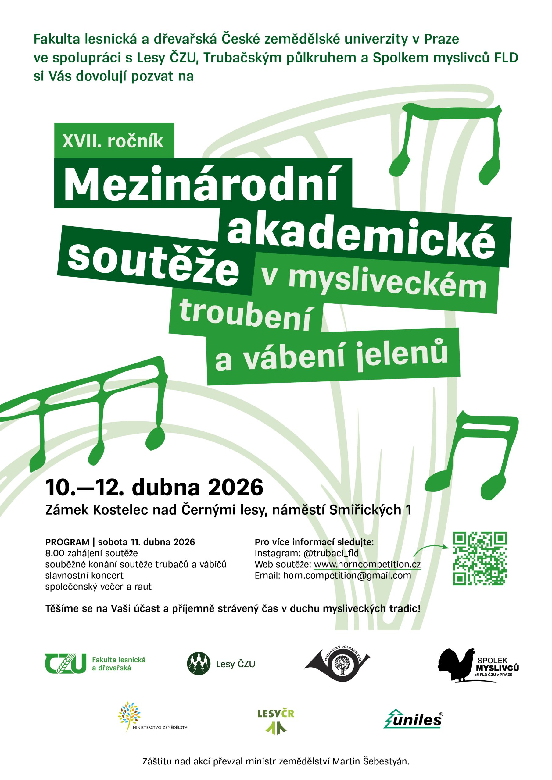 Zvuky lesa naživo: mezinárodní soutěž mysliveckého troubení a vábení jelenů